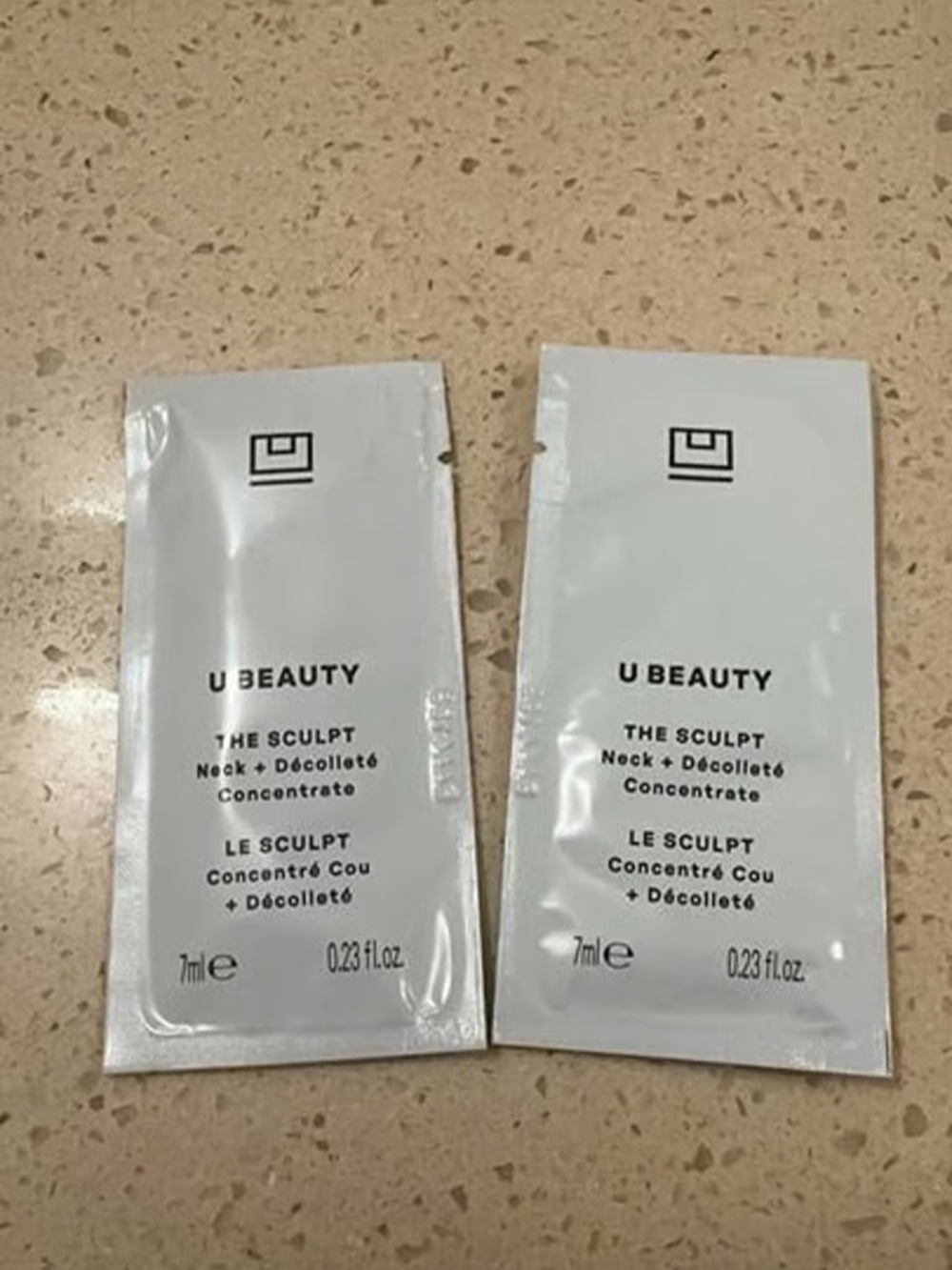 U Beauty The SCULPT Neck + Décolleté Concentrate Sample Packettes (Set of 2/14ml